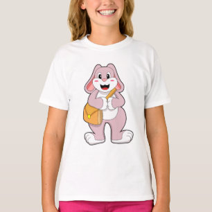 Kanin som Hiker med bag T Shirt