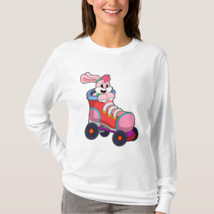 Kanin som infogad Skater med infogade skal T Shirt