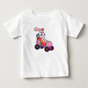 Kanin som infogad Skater med infogade skal T Shirt