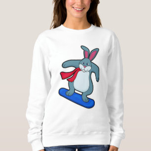 Kanin som Snowboarder med snöpapp och Scarf T Shirt