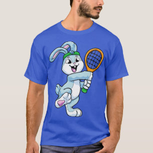 Kanin som tennisspelare med huvud på Tennis T Shirt