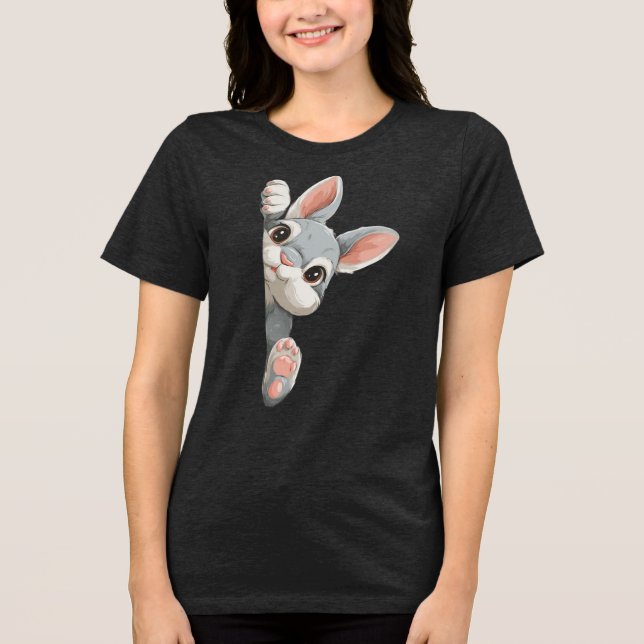 Kanin som tittar på dig t shirt (Framsida)