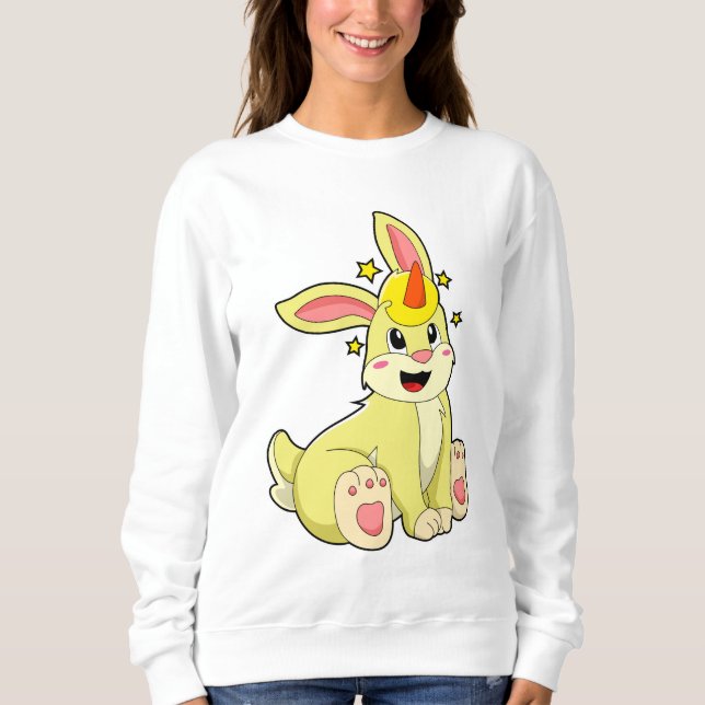 Kanin som Unicorn T Shirt (Framsida)