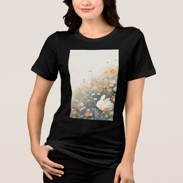 Kanin Sömnig Tillflykt T Shirt (Framsida)
