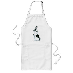 Kanin: Svartvit Långt Förkläde