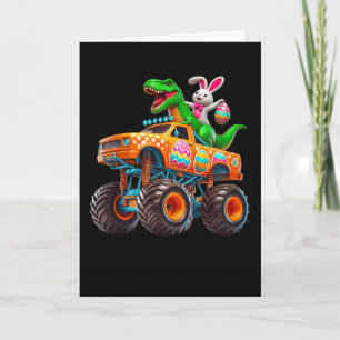 Kanin T-Rex Påsk Monster Truck Dino Rolig Pojkar K Kort