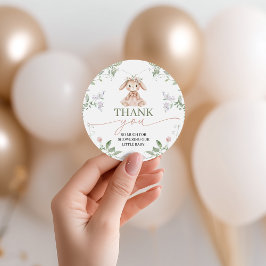 Kanin-tema Baby Shower Tacksamhetsetiketter Gåvor Etiketter