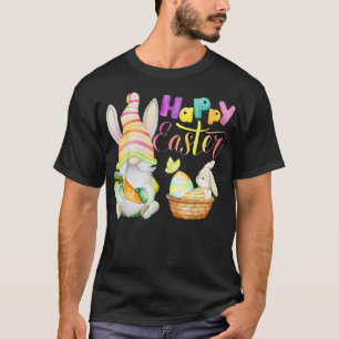 Kanin Tomte Gnome Kanin Ägg Jakt Glad Påsk Dag F T Shirt