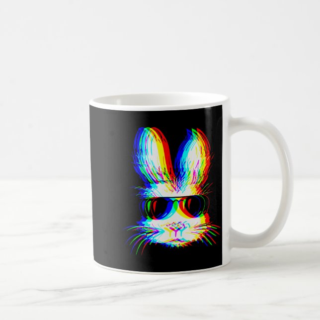 Kanin Trippy Varwave Påsk Techno Rave Edm Musik  Kaffemugg (Höger)