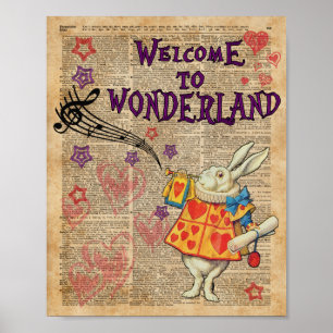Kanin välkommen till.. Alice In Wonderland Poster