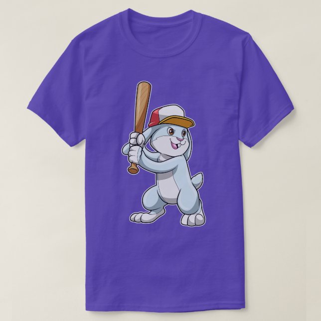Kanin vid Baseball med Baseball fladdermus 2 T Shirt (Design framsida)