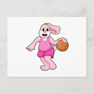 Kanin vid Basketball Sports Vykort