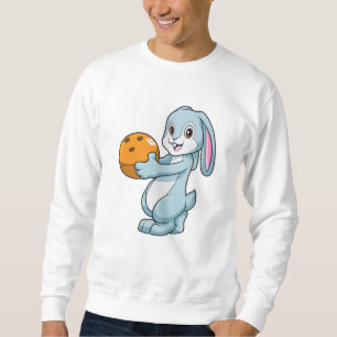 Kanin vid Bowling med Bowling ball Lång Ärmad Tröja