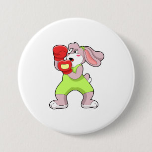 Kanin vid Boxing med Boxing handskar Knapp