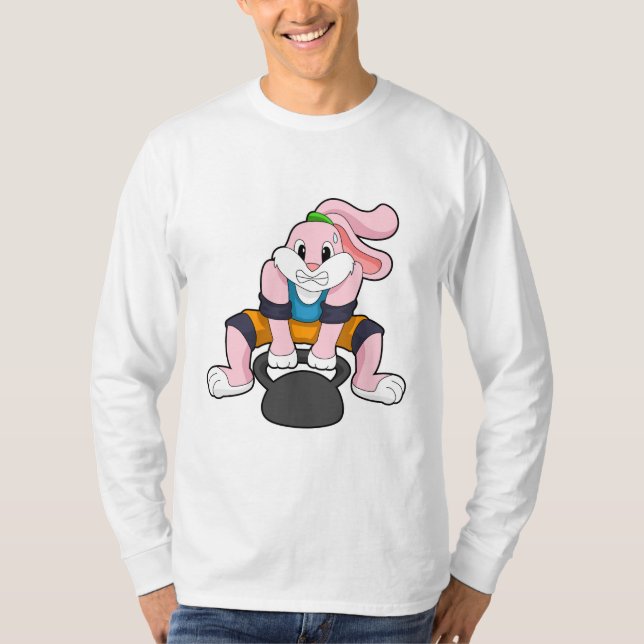 Kanin vid Fitness med Dumbbell.PNG T Shirt (Framsida)