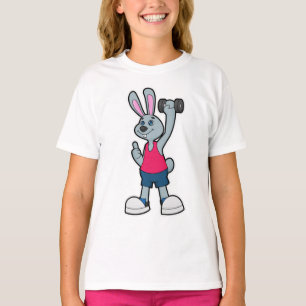 Kanin vid Fitness med Dumbbell T Shirt