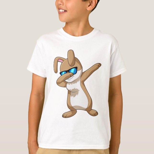 Kanin vid Hip hop Dance Dab T Shirt (Framsida)
