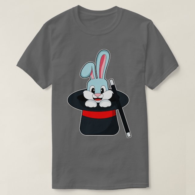 Kanin vid Magic med Trollspö Hat T Shirt (Design framsida)