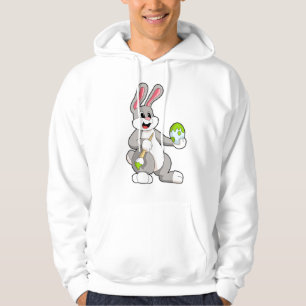 Kanin vid målning med ägg hoodie