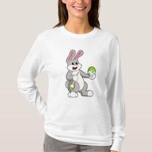 Kanin vid målning med ägg t shirt