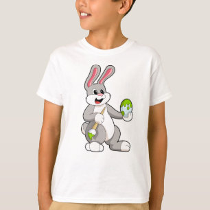 Kanin vid målning med ägg t shirt