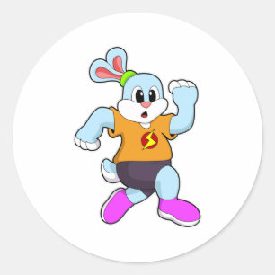 Kanin vid Running Runt Klistermärke