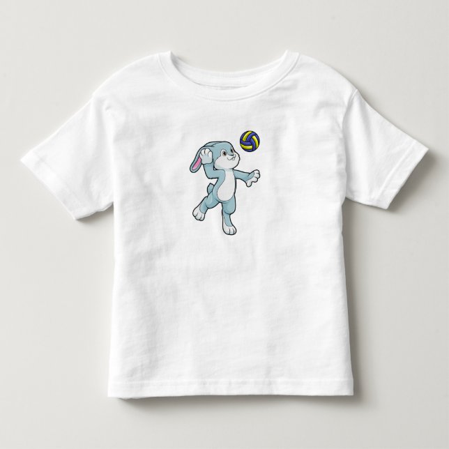 Kanin vid sport med Volleyball T Shirt (Framsida)