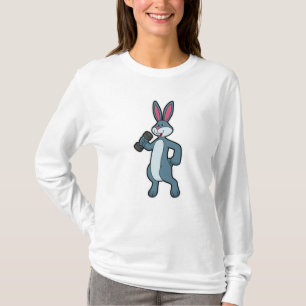 Kanin vid styrkeutbildning med Dumbbell T Shirt