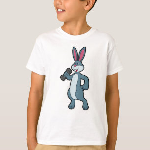 Kanin vid styrkeutbildning med Dumbbell T Shirt
