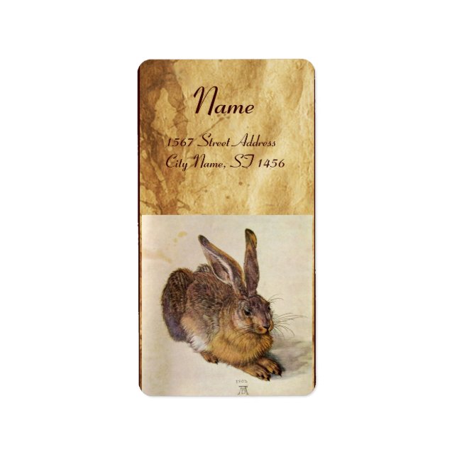 KANIN ( Young Hare ) Adressetikett (Framsidan)