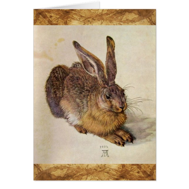 KANIN ( Young Hare ) Hälsningskort (Framsidan)