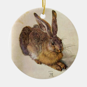 KANIN ( Young Hare ) Julgransprydnad Keramik