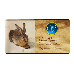 KANIN ( Young Hare ), monogram Blue Sapphire Fraktsedel