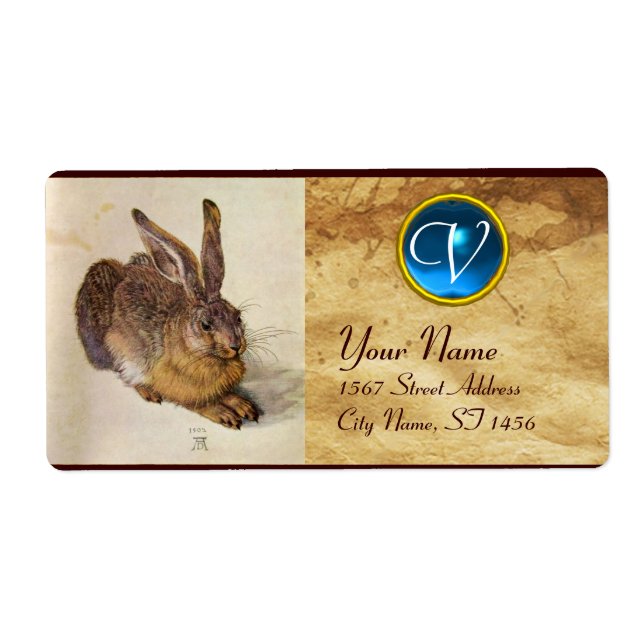 KANIN ( Young Hare ), monogram Blue Sapphire Fraktsedel (Framsidan)