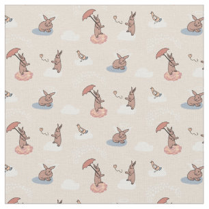 Kaninängel med paraplyet (solbrännan) tyg