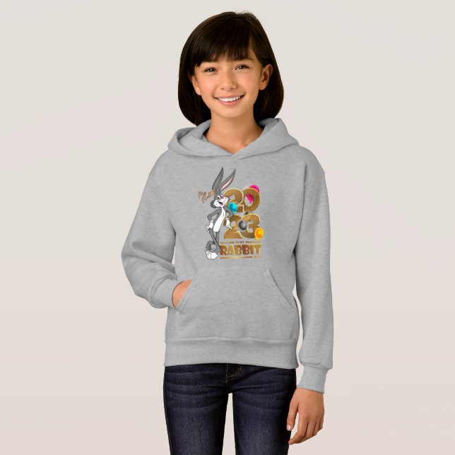 Kaninåret lycklig 2023 | Kids Pullover Hoodie T Shirt (Hel framsida)