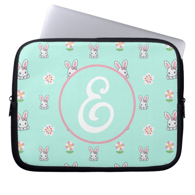 Kaninblomdelight Laptop Fodral (Framsidan)