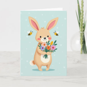 Kaninblomma Vän Kort