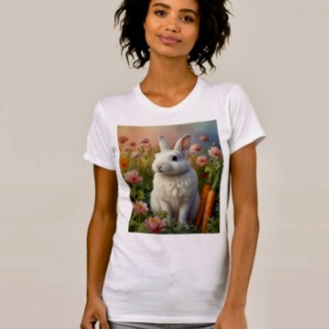 Kaninblomman & Morotplasten T-Shirt (Comfy tri-blend women’s tee feminine fit, scoop neck, short sleeves, relaxed fit.  
)