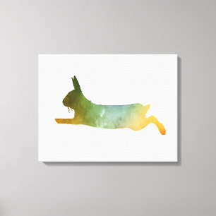 Kaninbunny Art Silhouette Canvastryck