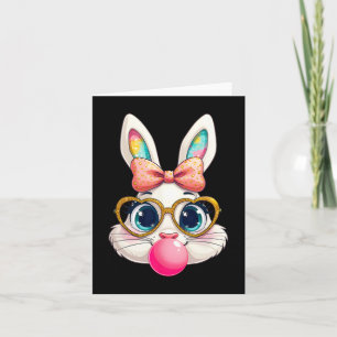 Kaninbunny Bubbelgum Påsk Day Cute 1 Kort