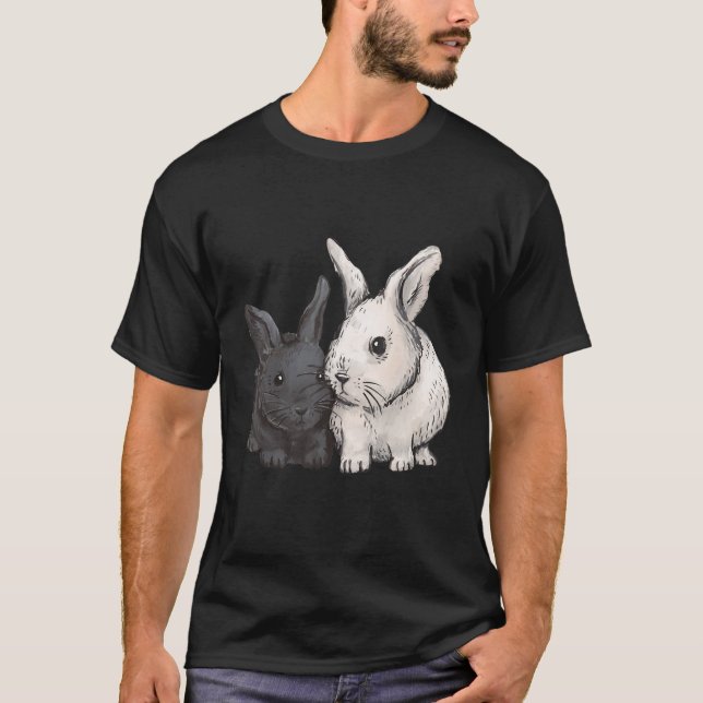 Kanindjur, animaliska tryckta kaninbarn t shirt (Framsida)