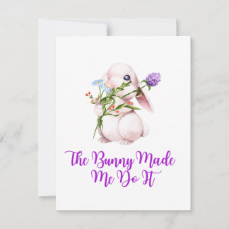 Kaninen fick mig att göra det på en julkort