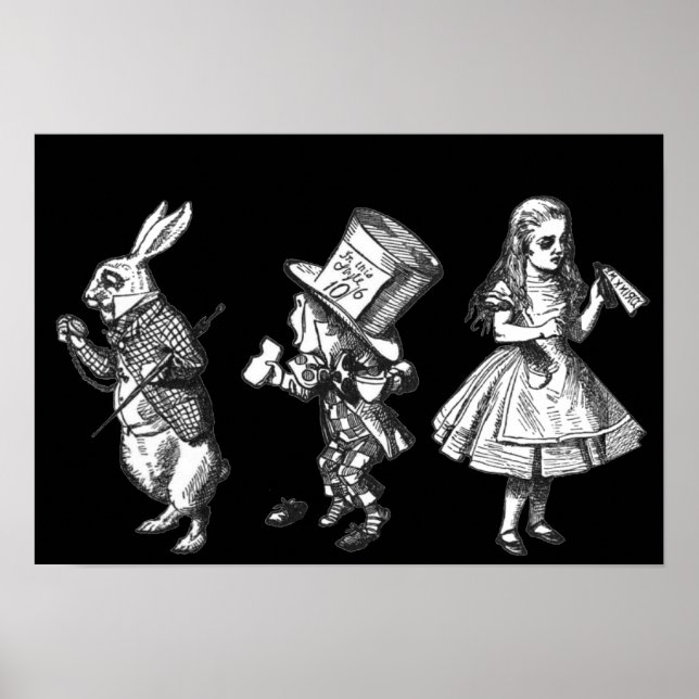 Kaninen, Hatter & Alice Wonderland Poster (Framsidan)