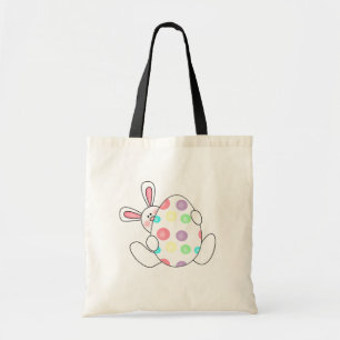 Kaninen med Polka pricker äggTshirts och gåvor Tygkasse