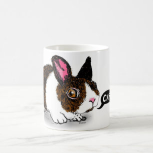 Kaninen önskar morotmuggen kaffemugg
