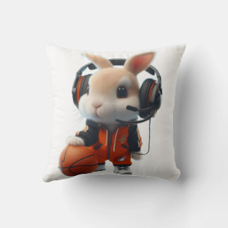Kaninen som spelar Basket Boll Kudde