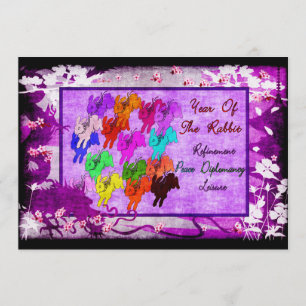 Kaninens år inbjudningar