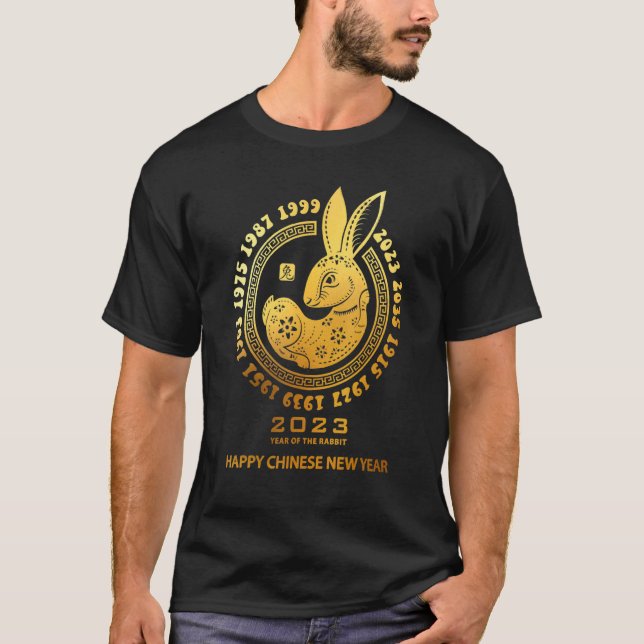 Kaninens år - kinesiska Zodiac NEW YEAR 2023 T Shirt (Framsida)