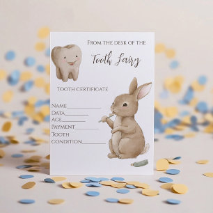 Kaninens Första Tandféns Certifikat